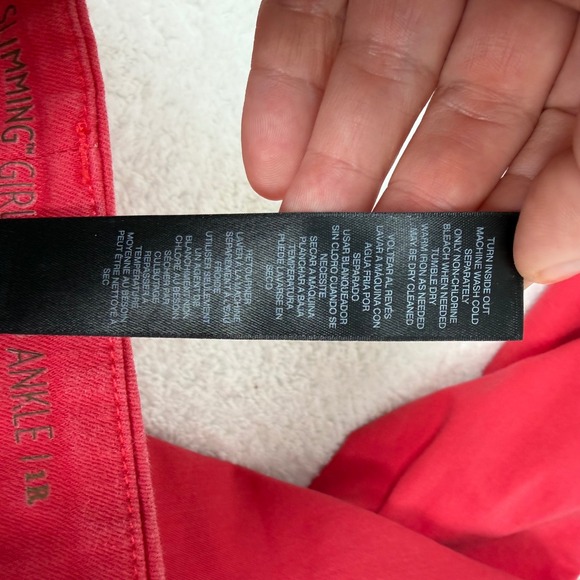 Chicos So Slimming Girlfriend Ankle Jeans Red Chico 1 Regular 8 Stretch Pants Ms - Picture 7 of 9